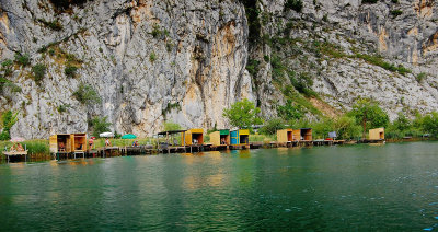 fishing sheds on Cetina river