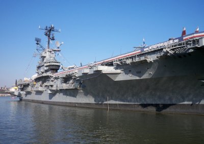 The Intrepid in the Hudson River