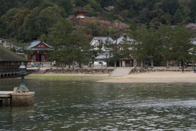 High tide around Itsukushima Shrine
