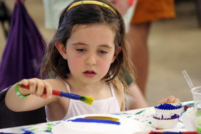 Making art in the Kid's Zone