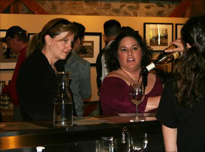 Joanne and Natalie get serious about tasting at Hop Kiln