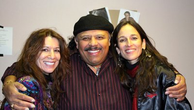Melissa Schuster (Paradise Chamber), harpist and violinist Carlos Reyes, Norton's widow Lisa Flores