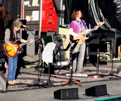 Pre-show soundcheck; Bob Weir, John Kadlecik