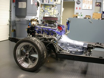 Rebuilt powertrain in rolling chassis