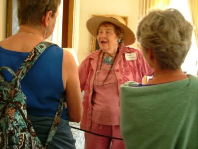 Back at the first house, they had docents in each room for a tour; this woman was just lovely and cheerful