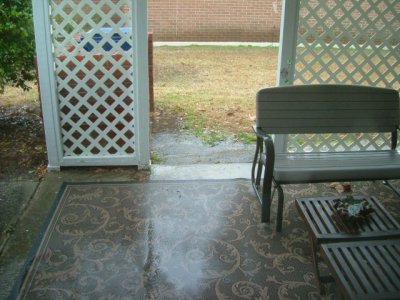 Ever since our carport roof was replaced, the water flows heavily off the front of the side