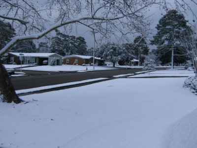 We got 3.5 inches of snow in Myrtle Beach -- enough to cancel the marathon....