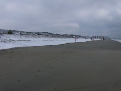 Loads of people on the beach; far more than I saw any other time