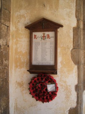Memorial plaque in the church