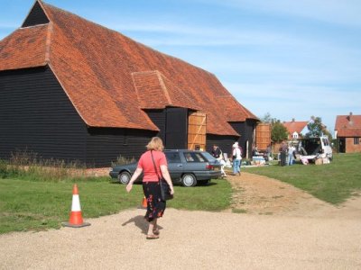 A very old grange barn -- we went to a small antique fair inside