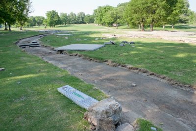 Slabs Carried onto Golf Course