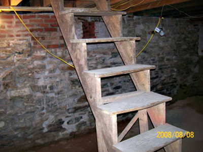 Temporary Stairs to Basement