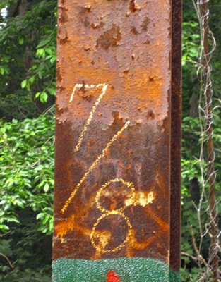 The Trail side of the post is marked