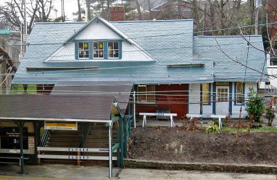 The finished roof, from across the tracks