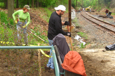 Cleaning Up the Cynwyd Trail, April 2008