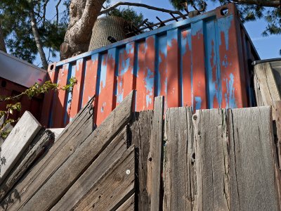 Red & Blue Dumpster