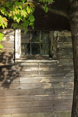 Sunlight On Side of Old House