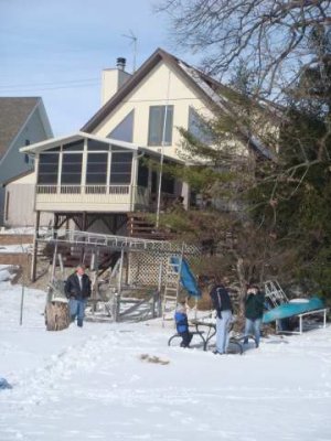 the house in the winter