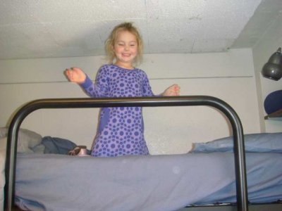 elisabeth tests out the loft