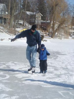 he did pretty well until the skate came off!