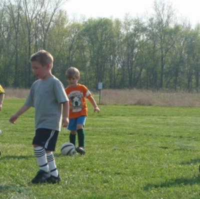 on the field