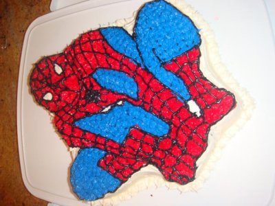 the spiderman cake i made for joe's birthday!