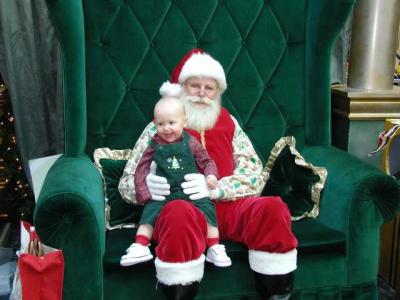 on santa's lap for the 1st time in naples, fl
