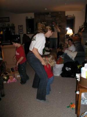 new year's eve dance fest- becky & livy were big time dance partners