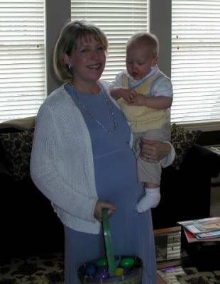 posing with mommy