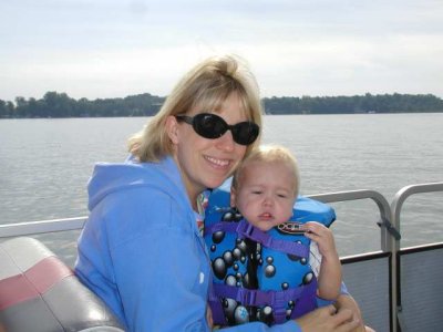 boating on the pontoon