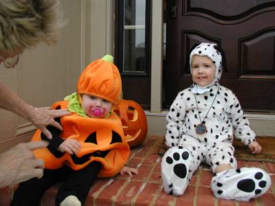 halloween- our pumpkin and puppy