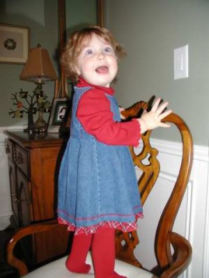 climbing on chair