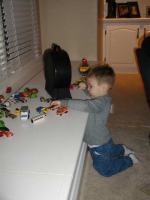 boy and his cars