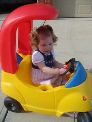elisabeth has taken over driving duties