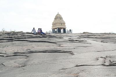 Rock at Lalbagh Botanical Gardens; Kempegowda's watchtower