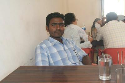 My guide, Ravi, at lunch