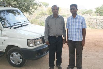 Babu, driver, and Ravi, guide