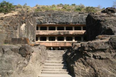 Three storey Buddhist cave (12)