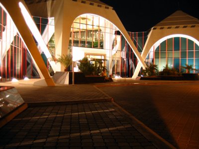 Golf course at night