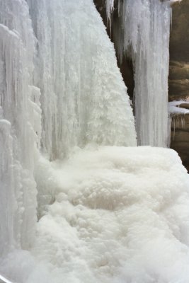 the bowl at the bottom of the falls