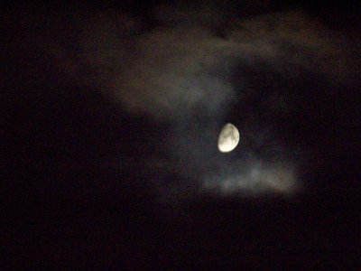 it was a cloudy, moonlit night...