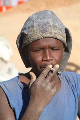 Labourer at Marawy dam