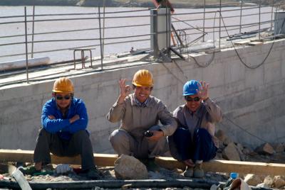 Labourers at Marawy dam
