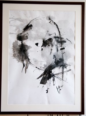 viso cervantesco, ink on paper,50x70