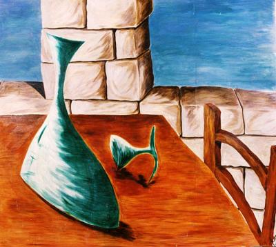 BOTTLE AND GLASS