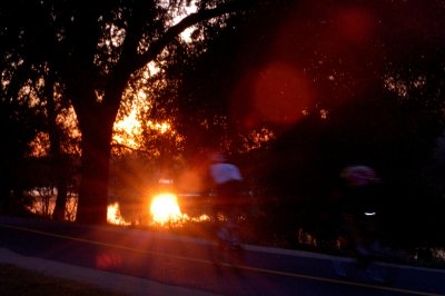 Bikes in the sunset.JPG