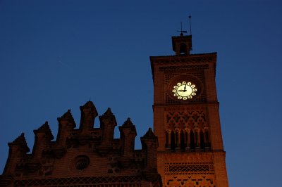 Clock at Zurich night shot