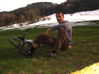 2008: March, Switzerland, mountain biking on the backyard of our home
