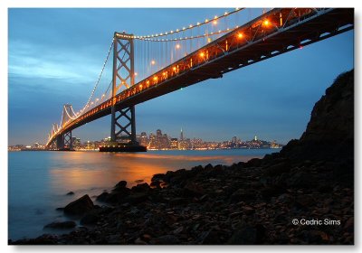 San Francisco Bay Bridge low tide