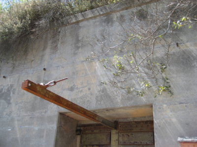 Broken suspension cables on trolley railings